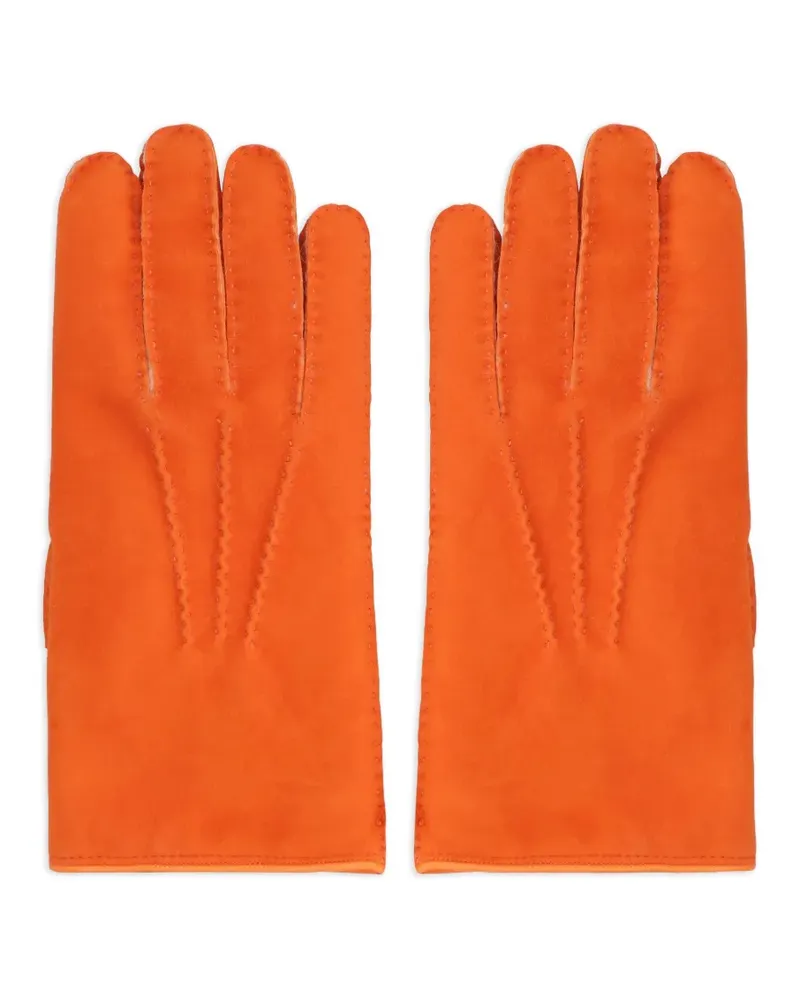 MOORER Hideko suede gloves - Orange Orange