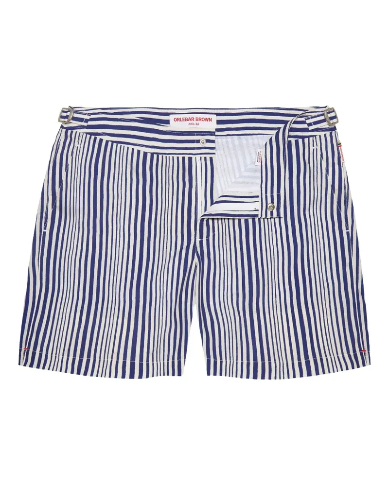 Orlebar Brown Gestreifte Bulldog Badeshorts - Blau Blau