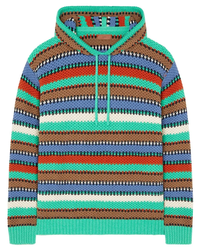 Alanui Sunny Stripes Hoodie - Grün Grün
