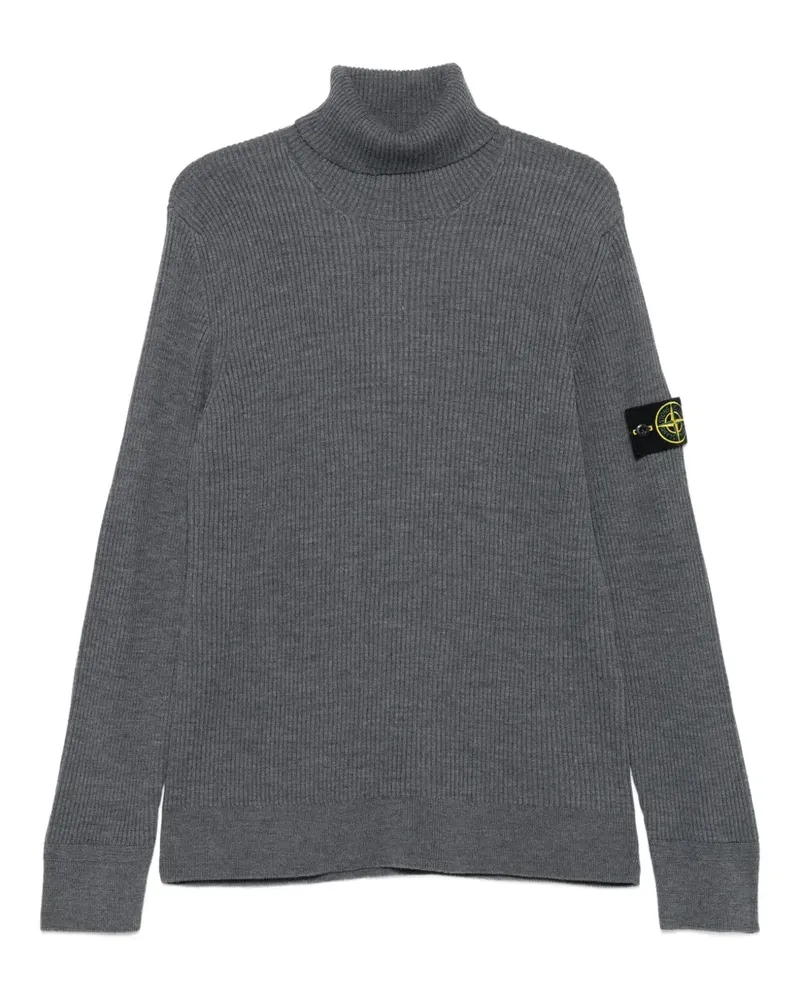 Stone Island Gerippter Rollkragenpullover - Grau Grau