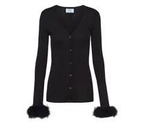 Gerippter Cardigan - Schwarz
