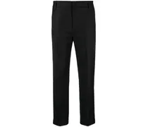 Cropped-Hose aus Flannel - Grau