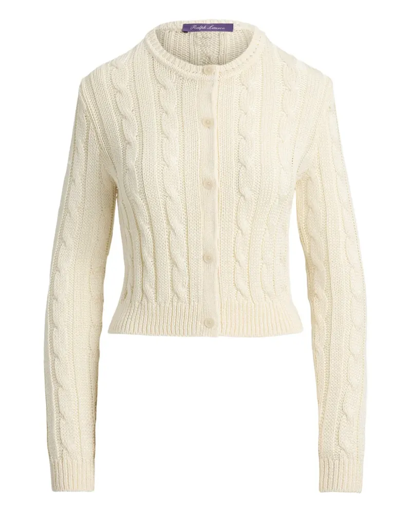 Ralph Lauren Cardigan mit Zopfmuster - Nude Nude