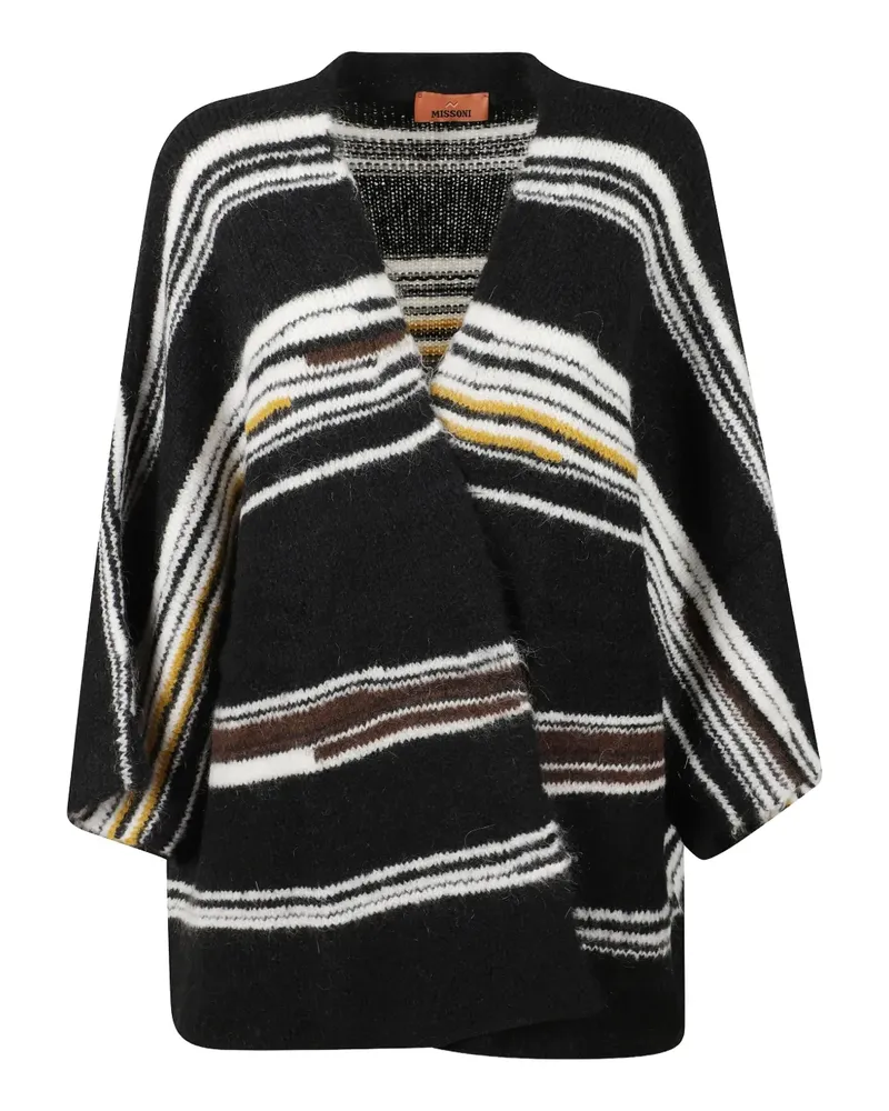 Missoni Gestreifter Cardigan - Schwarz Schwarz