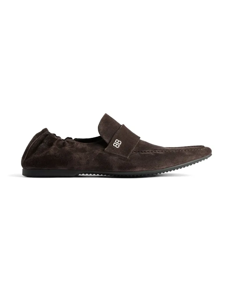 Balenciaga Palermo BB logo-plaque loafers - Braun Braun