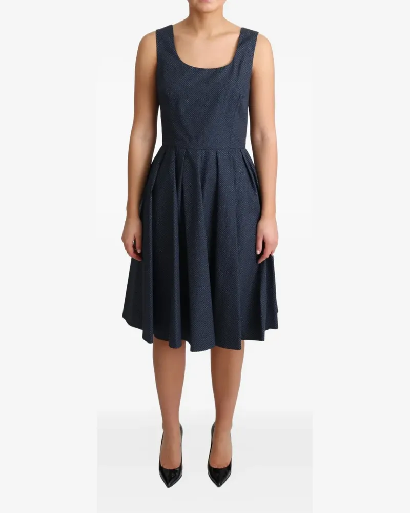 Dolce & Gabbana Midikleid mit Polka Dots - Blau Blau