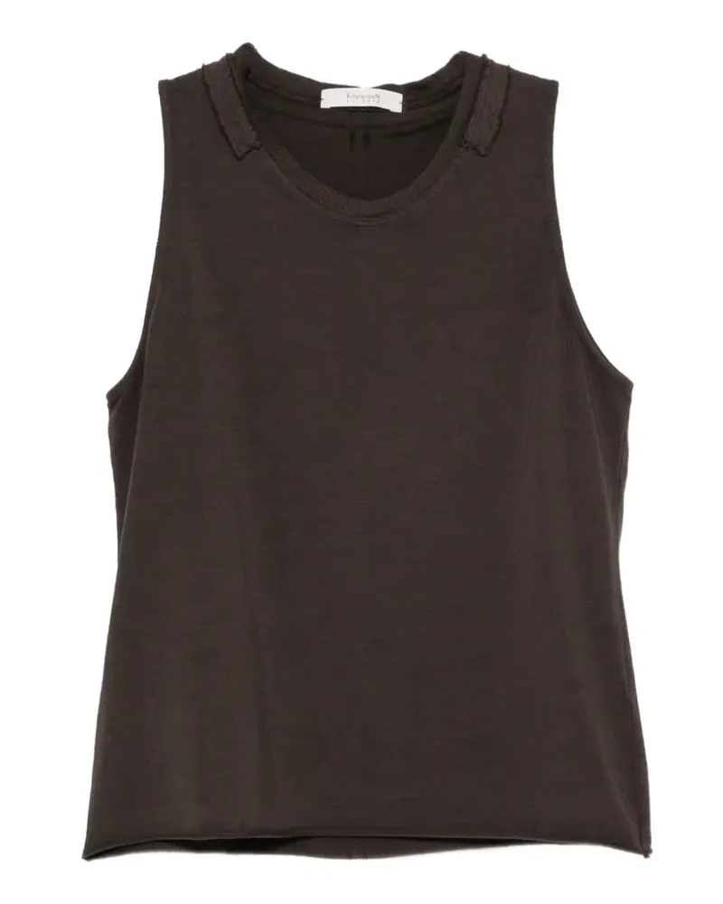 KristenseN Du Nord Trägershirt im Distressed-Look - Braun Braun