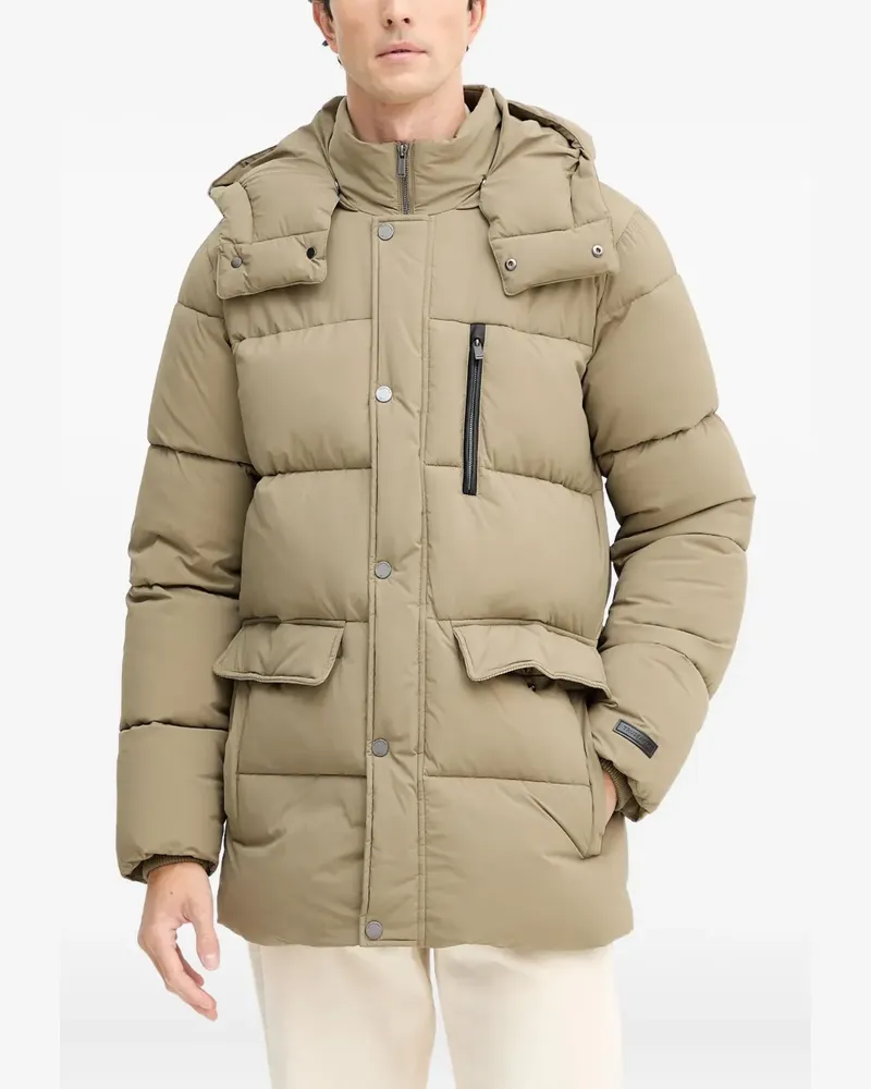 Trussardi hooded puffer coat - Nude Nude