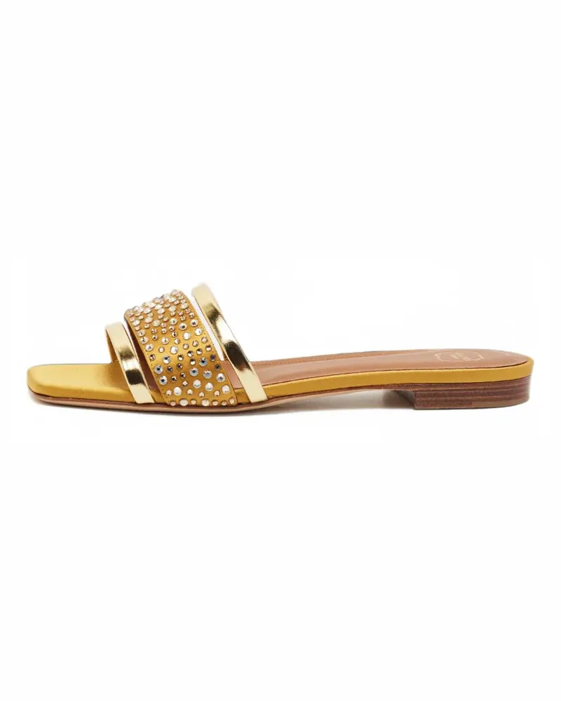 Malone Souliers Rosa Sandalen mit Kristallen - Gold Gold