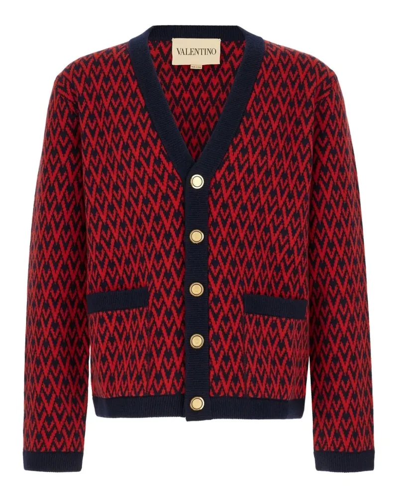 Valentino Garavani Toute La V Cardigan mit Muster - Rot Rot