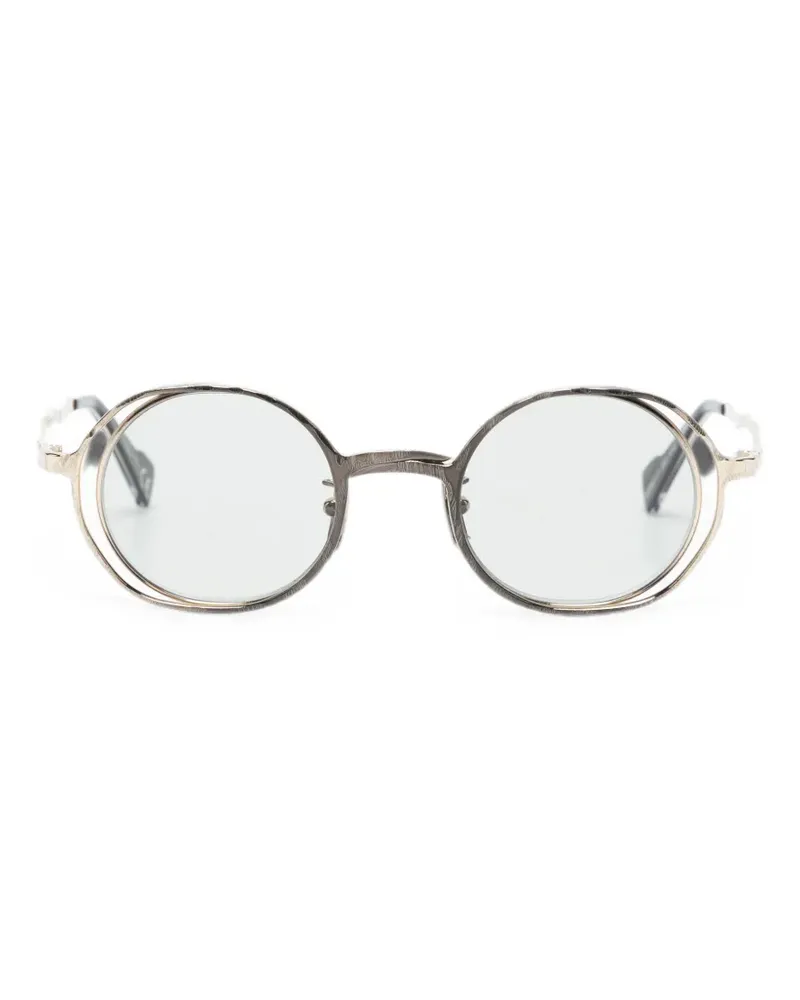 KUBORAUM H11 Sonnenbrille mit rundem Gestell - Gold Gold