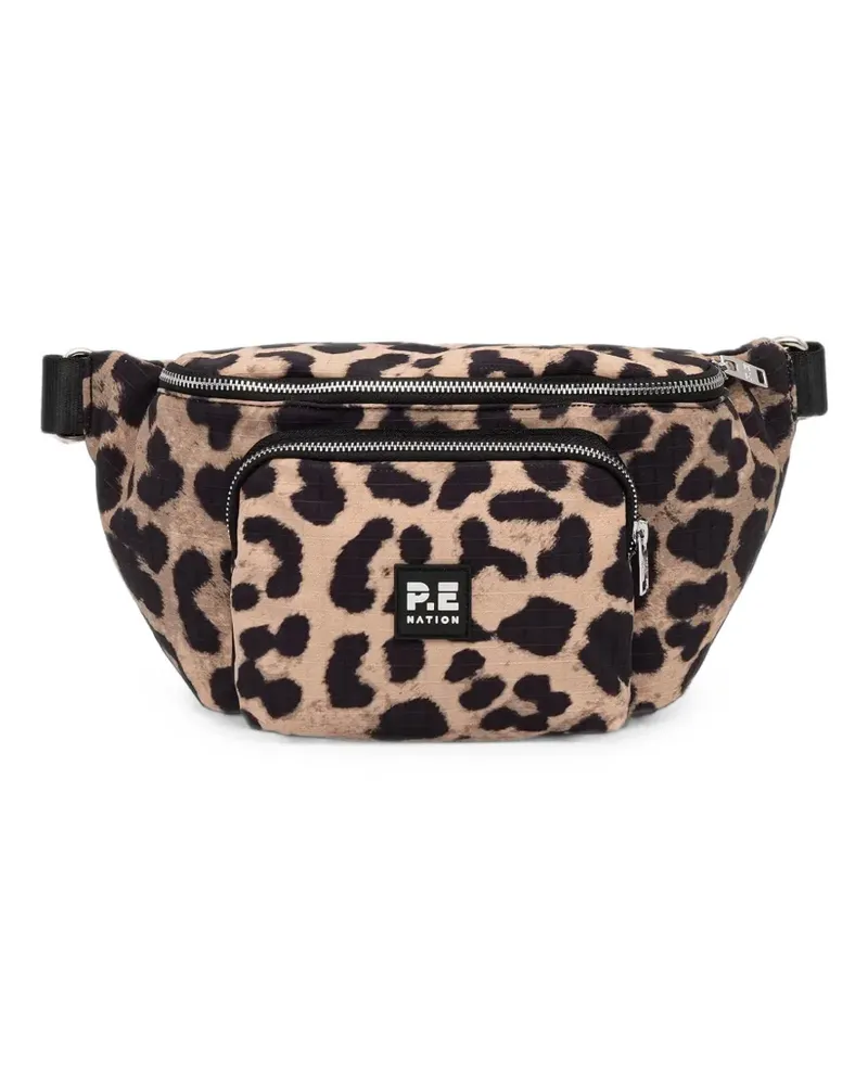P.E. NATION leopard-print belt bag - Nude Nude