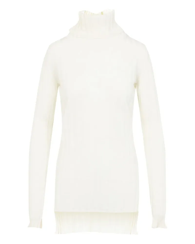 Carven Geripptes Rollkragenkleid - Nude Nude