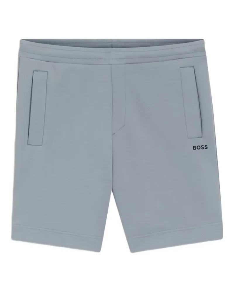HUGO BOSS Joggingshorts mit Logo-Stickerei - Blau Blau