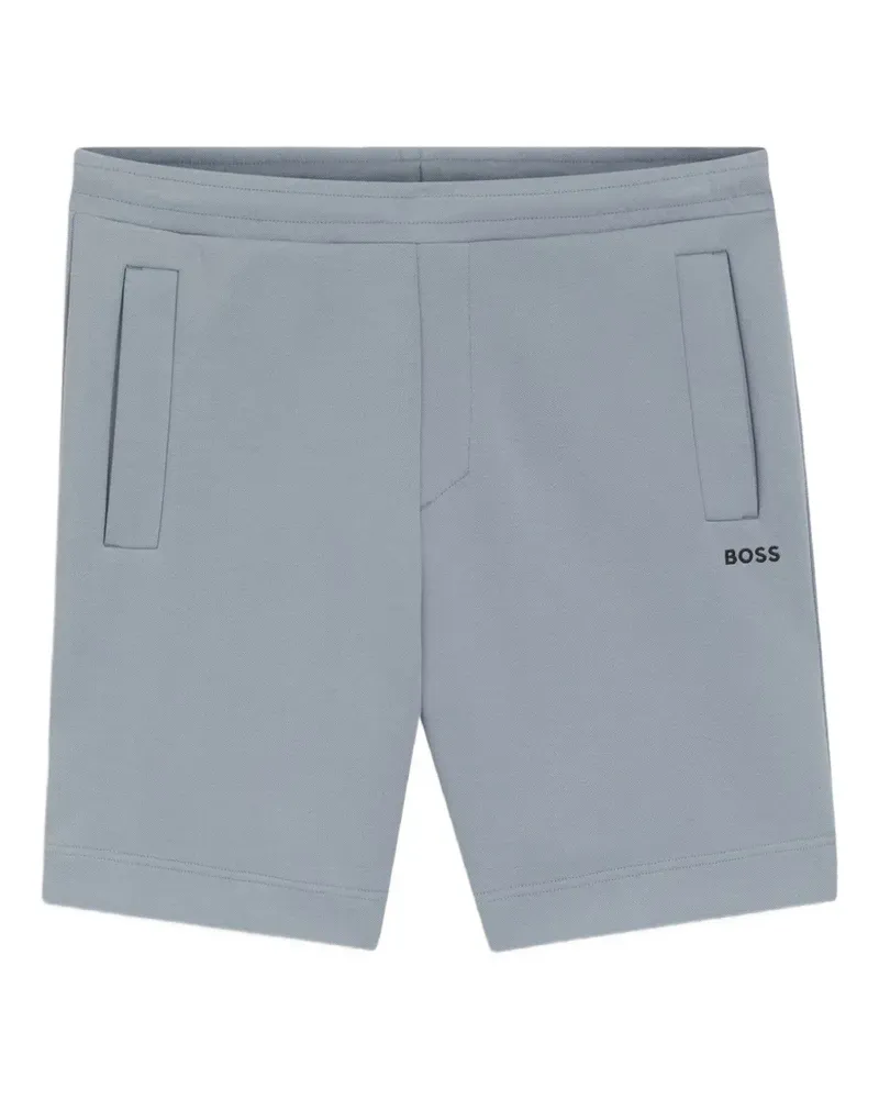 HUGO BOSS Joggingshorts mit Logo-Stickerei - Blau Blau
