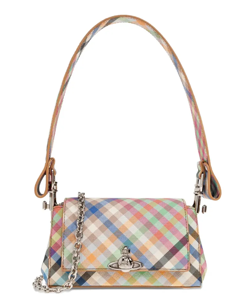 Vivienne Westwood small Hazel check-pattern tote bag - Nude Nude