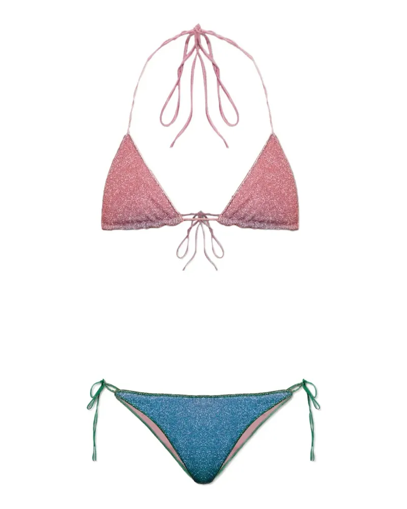 Oséree Triangel-Bikini mit Lurexgarn - Rosa Rosa