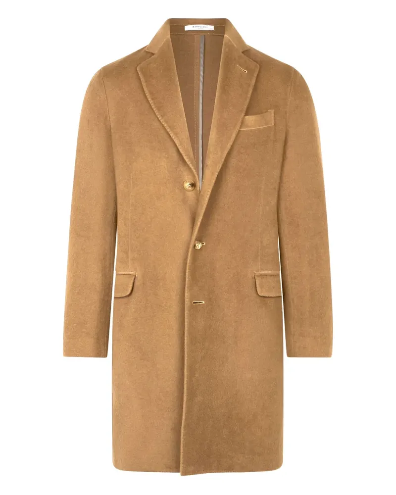 Boglioli three-button brushed cashmere coat - Braun Braun