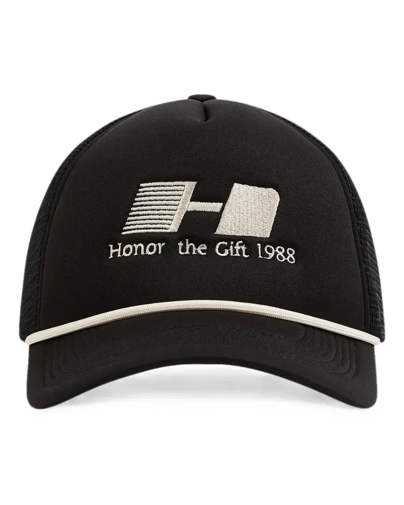 Honor The Gift Frequency Baseballkappe mit abgerundetem Schirm - Schwarz Schwarz