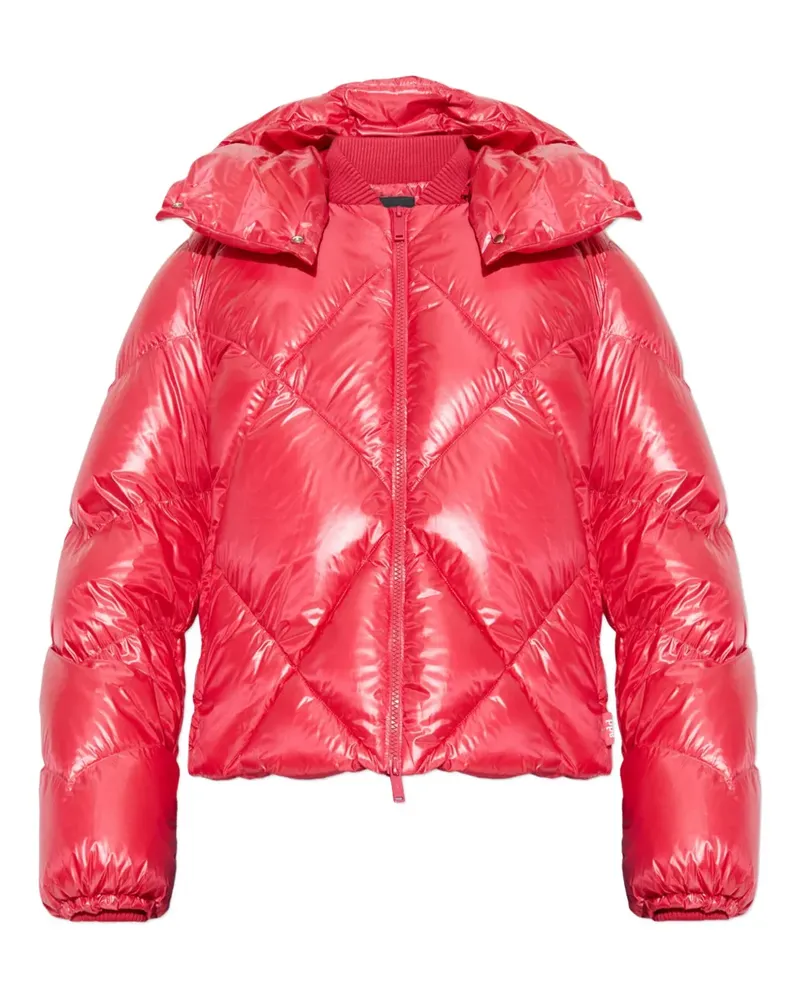 ADD quilted-hooded jacket - Rot Rot