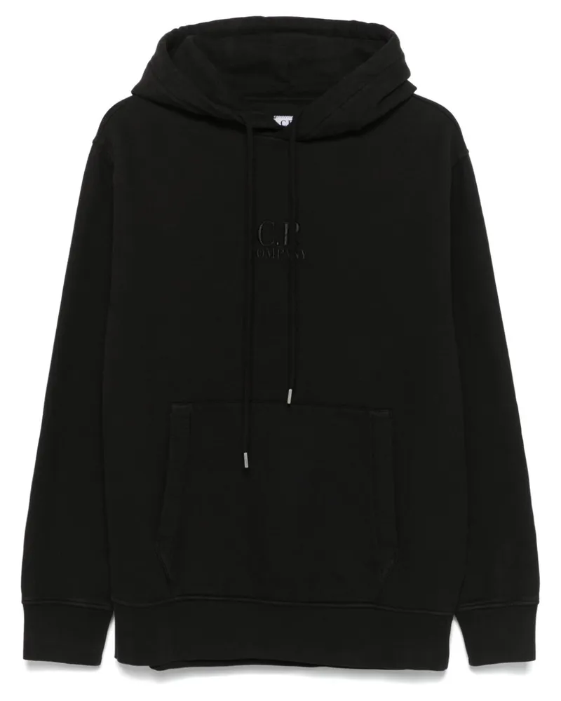 C.P. Company Fleece-Hoodie mit Logo - Schwarz Schwarz