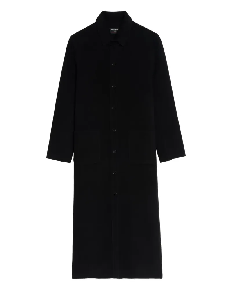 Zadig & Voltaire patch-pocket single-breasted coat - Schwarz Schwarz
