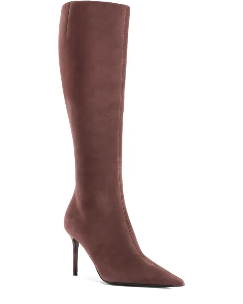 Giuseppe Zanotti Spitze Tamigi Wildlederstiefel mit spitzer Kappe 85mm - Braun Braun