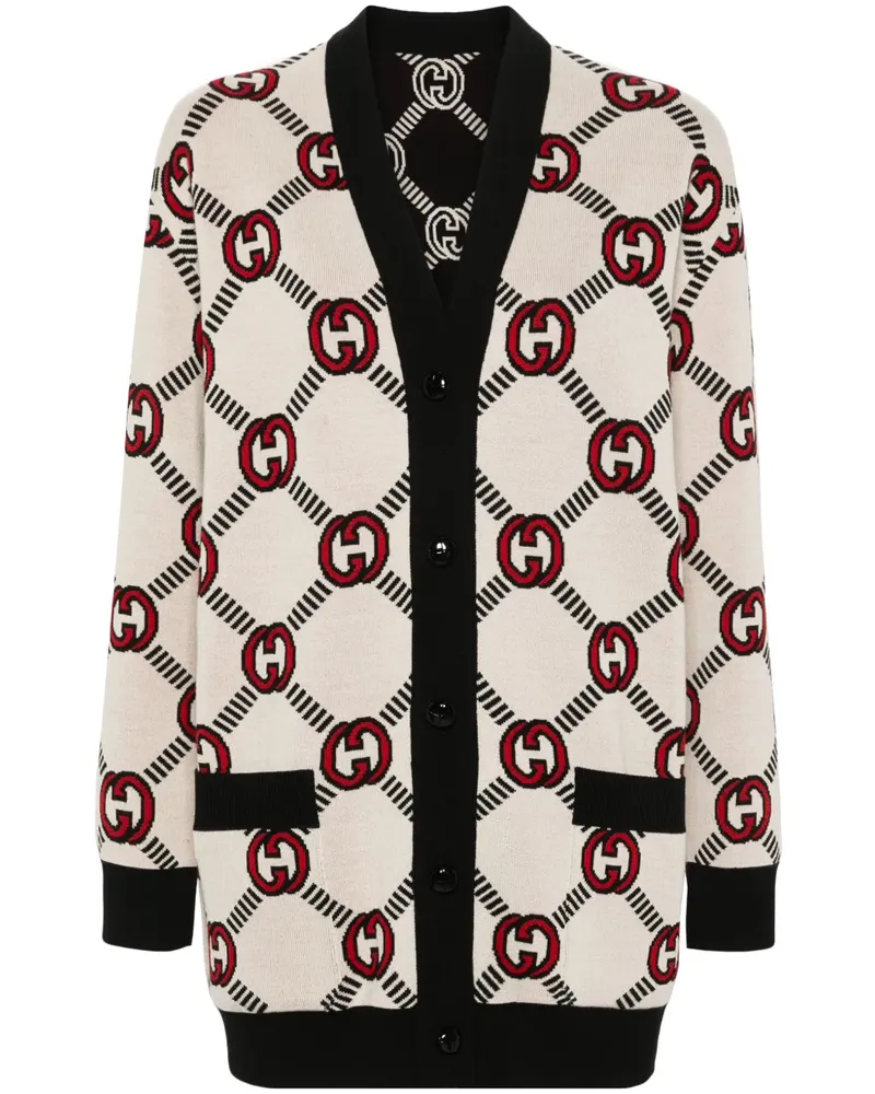 Gucci Wendbarer Cardigan mit GG - Nude Nude