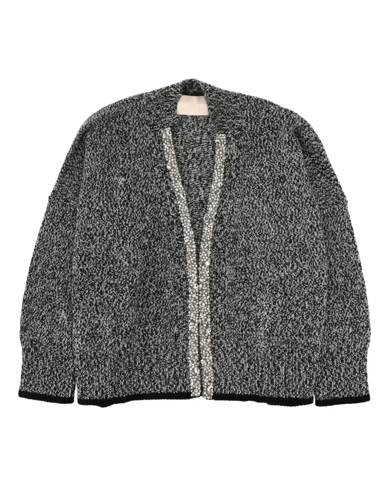 Circus Hotel Cardigan mit Pailletten - Grau Grau