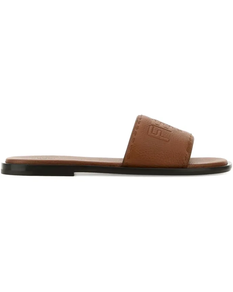Fendi Sandalen mit Logo-Prägung - F0QB3|CUOIO F0qb3