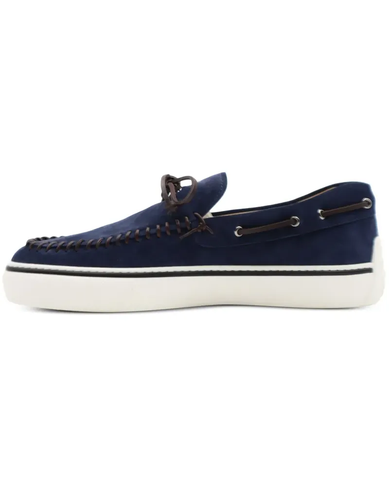 TOD'S Loafer aus Wildleder mit Spitze - Blau Blau