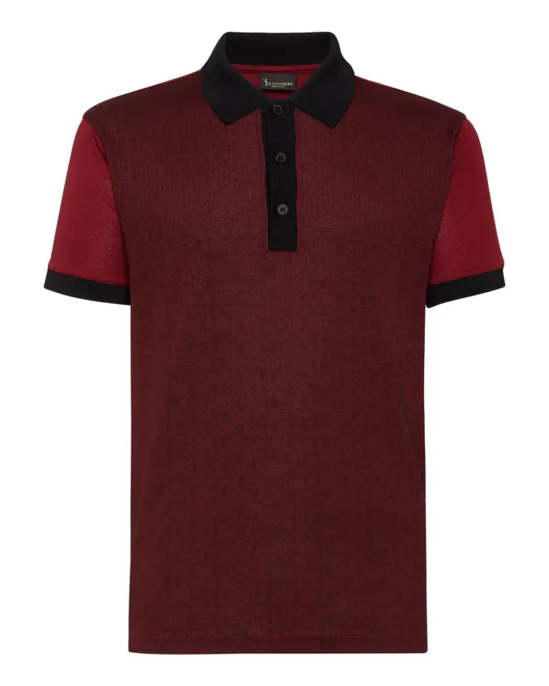 Billionaire logo-print short-sleeve polo shirt - Rot Rot