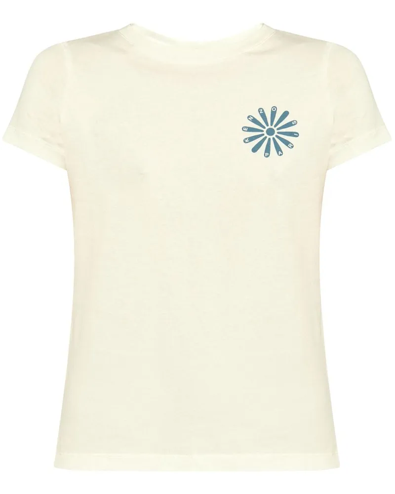 Kenzo T-Shirt mit Blumen-Print Nude