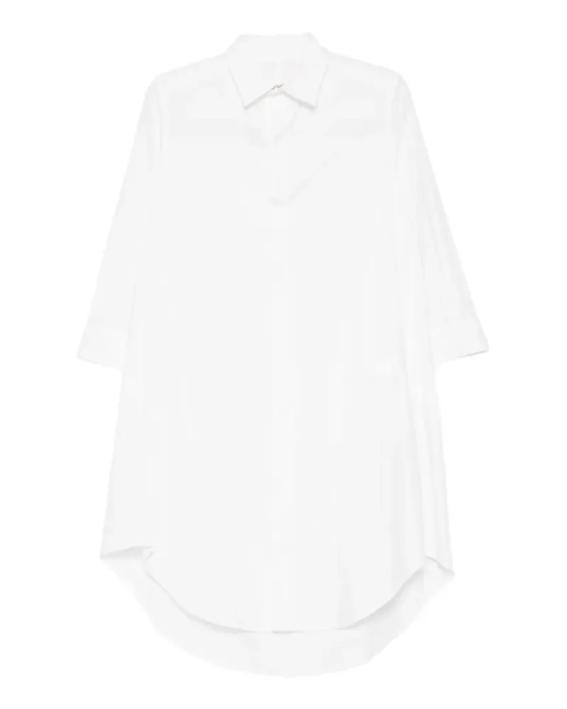 Yohji Yamamoto Broadcloth Ballonhemd - Weiß Weiß