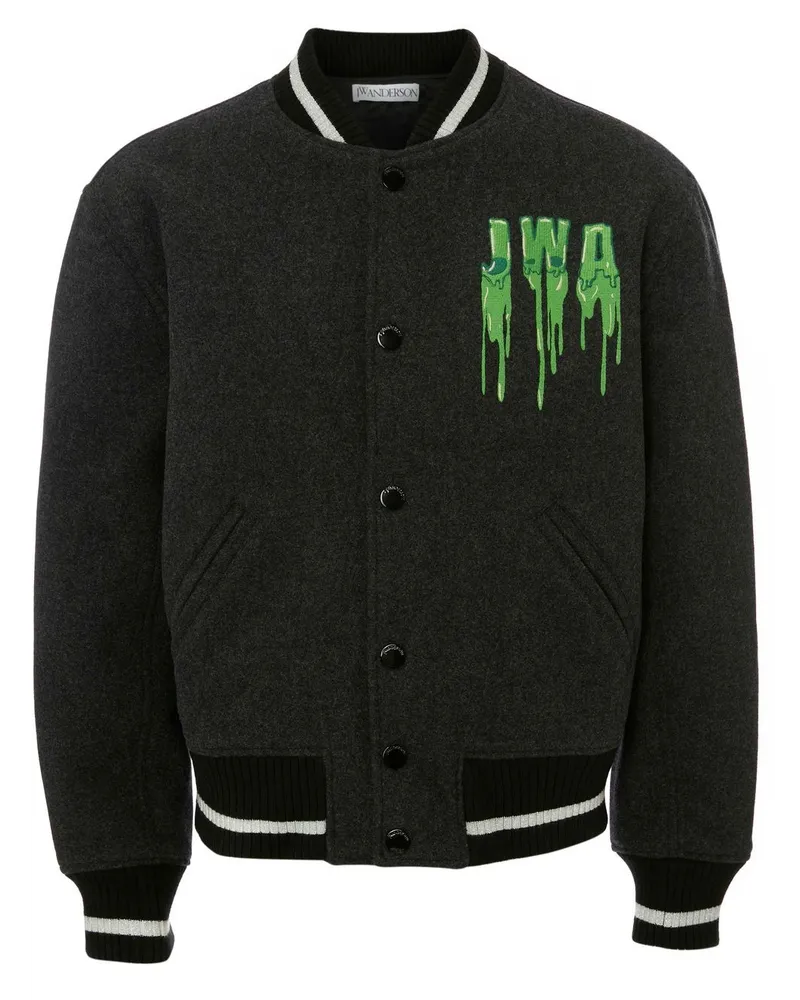 J.W.Anderson Bomberjacke mit Logo-Stickerei Grau