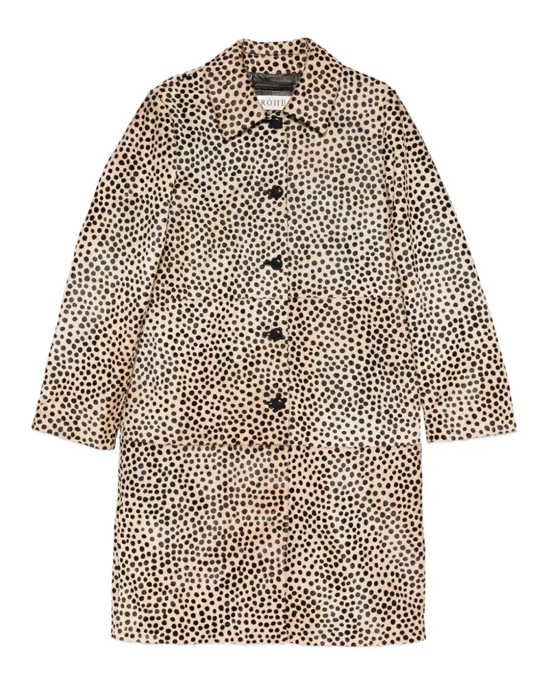 Róhe single-breasted animal-print coat - Nude Nude