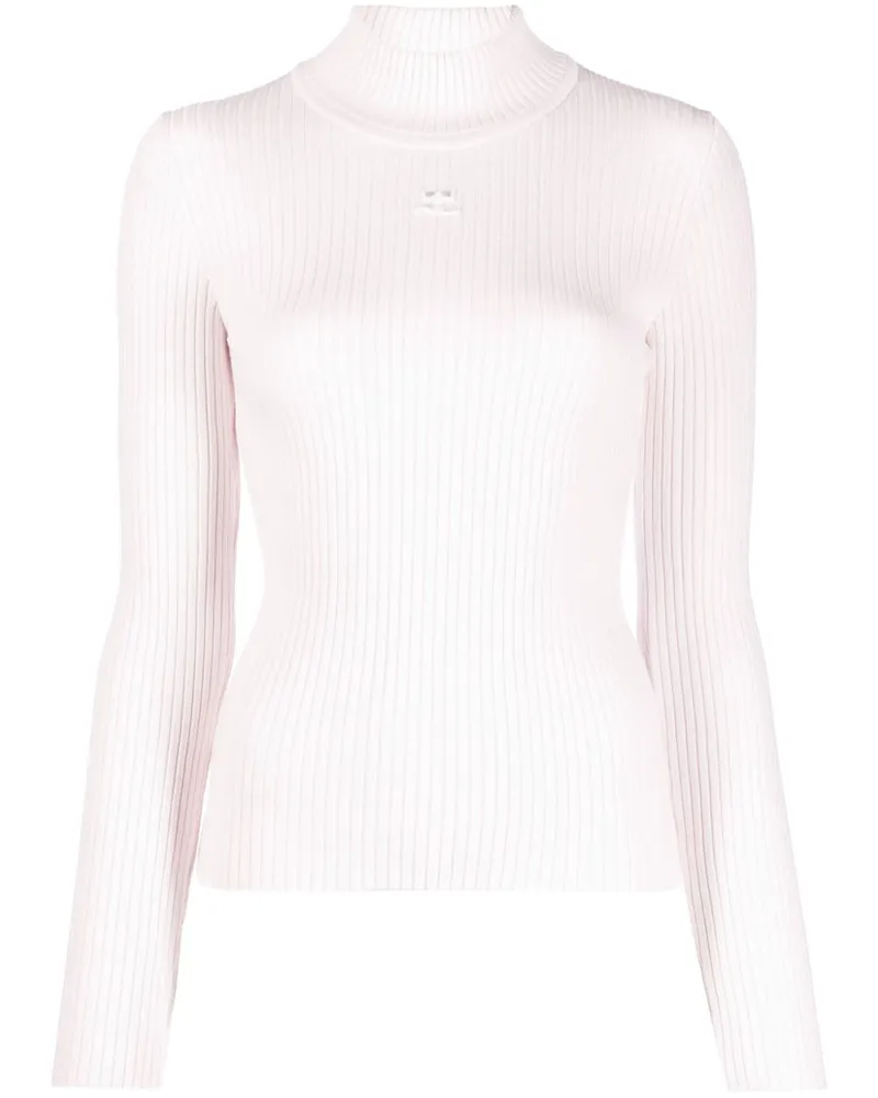 Courrèges Gerippter Reedition Pullover - Rosa Rosa