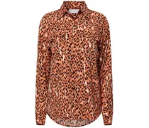 Seidenhemd mit Leoparden-Print