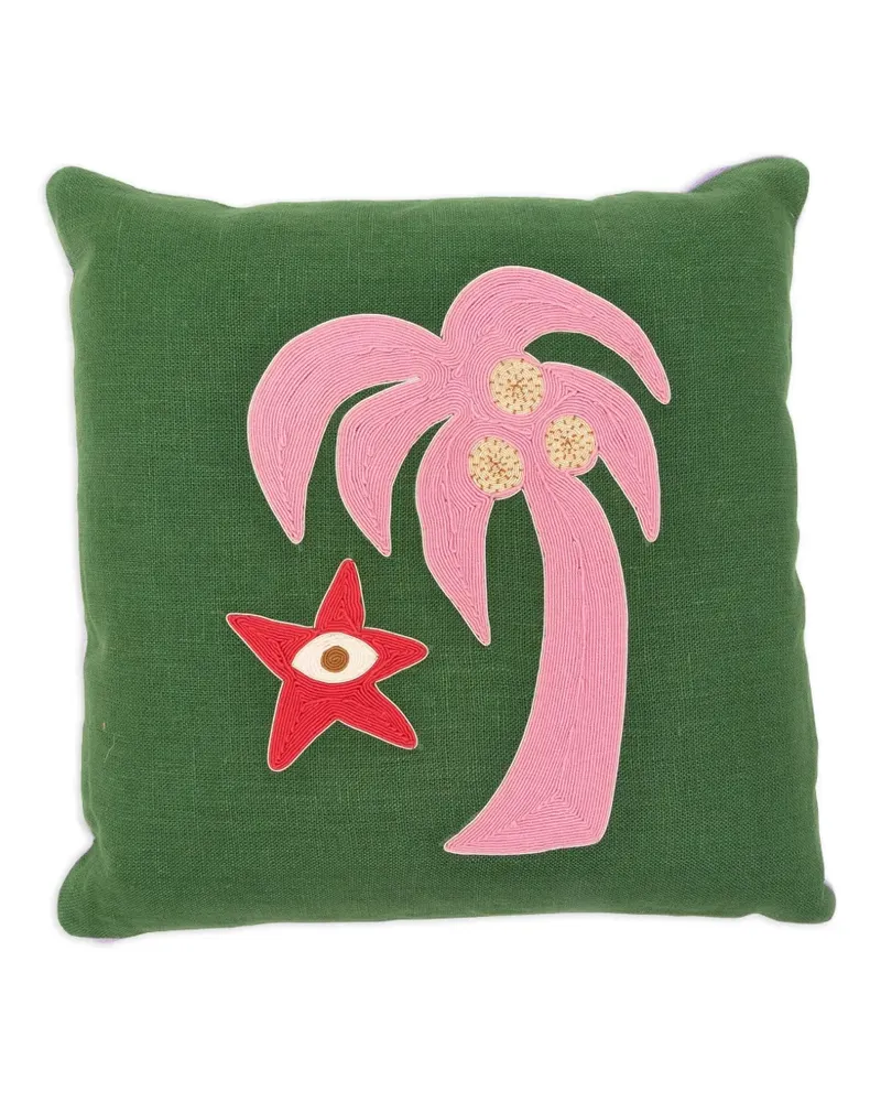 Jonathan Adler Playa Corded Palm Kissen - Grün Grün