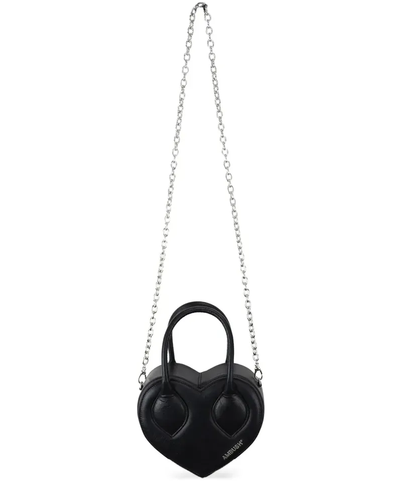 AMBUSH Heart Schultertasche mit Kettenriemen - Schwarz Schwarz