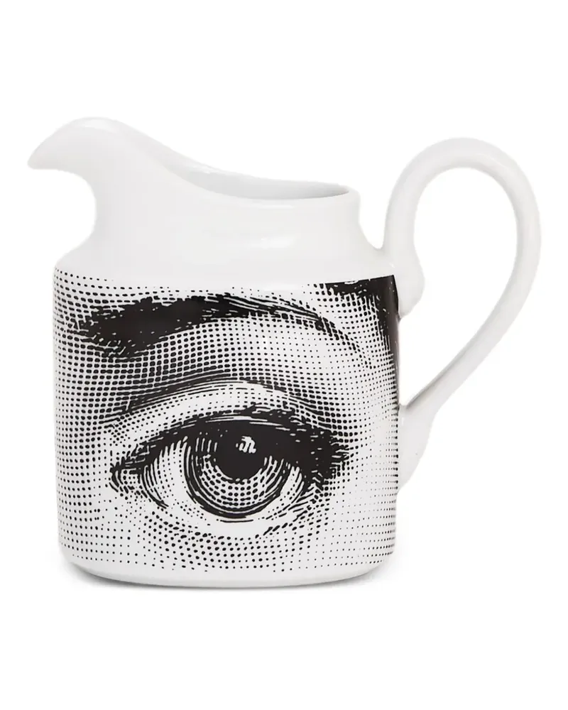 Fornasetti Milchkännchen mit Augen-Print - Weiß Weiß