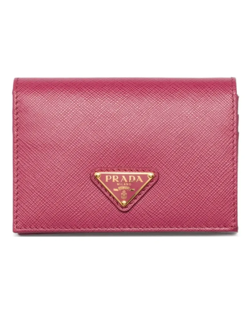 Prada Kleines Portemonnaie aus Saffiano-Leder - Rosa Rosa