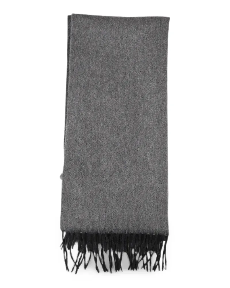 Pal Zileri fringed cashmere scarf - Grau Grau