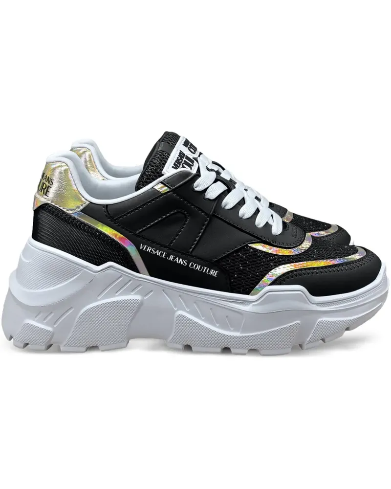 Versace Jeans Sneakers mit Kontrasteinsätzen - Schwarz Schwarz