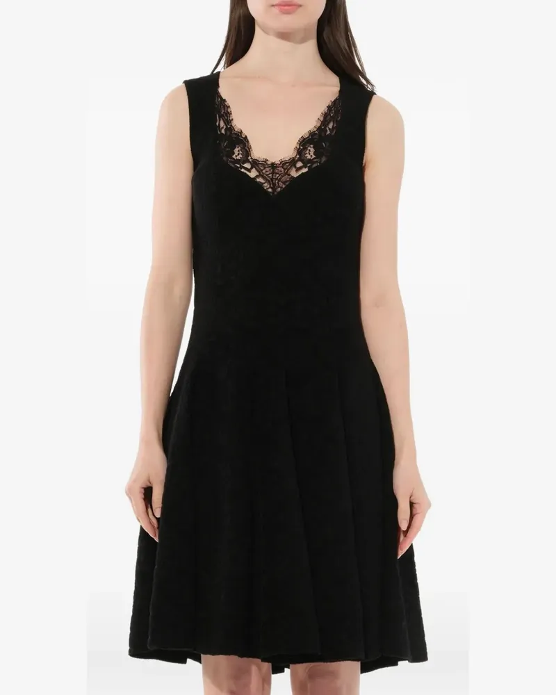Givenchy Ausgestelltes Kleid mit Spitzeneinsatz - Schwarz Schwarz