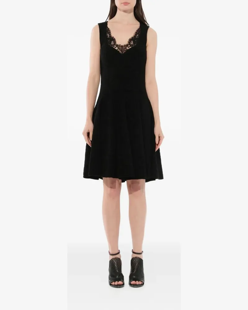 Givenchy Ausgestelltes Kleid mit Spitzeneinsatz - Schwarz Schwarz