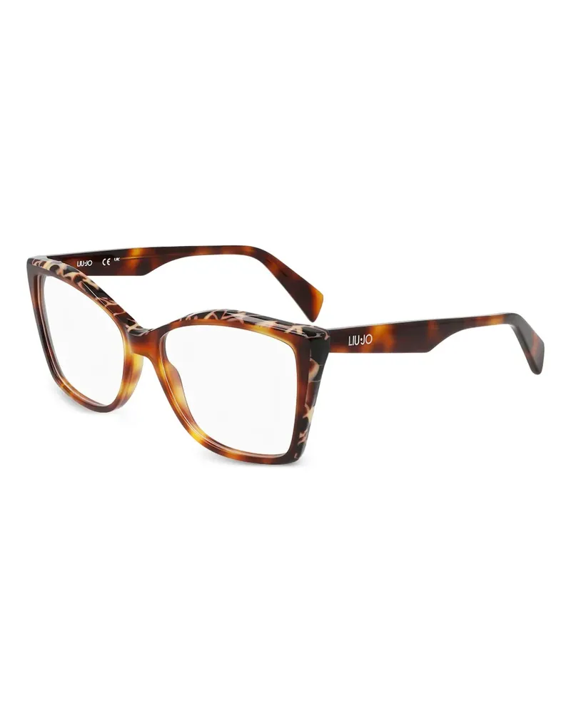 Liu Jo Brille mit Marmor-Print - Braun Braun