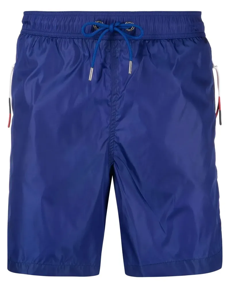 Moncler Badeshorts mit Logo-Print - Blau Blau