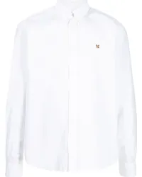 Kitsuné Poloshirt mit Logo-Stickerei Weiß