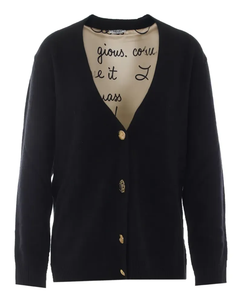 Liu Jo Cardigan aus reiner Wolle - Schwarz Schwarz